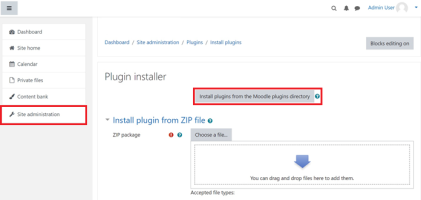 Plugin installer page